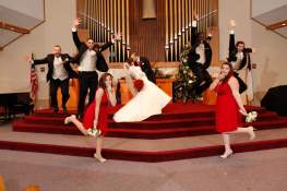 Bridal Party Christmas Red Wedding